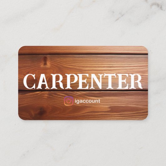 Master Carpenter Design Visitekaartje (Achterkant)