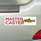 Master Caster Catching Fish Gevist Bumpersticker (Op auto)