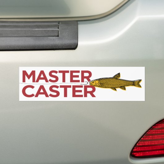 Master Caster Catching Fish Gevist Bumpersticker (Op auto)