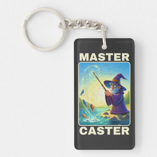 Master Caster - Wizard Magic Gevist Sleutelhanger (Voorkant)
