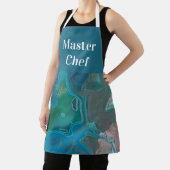 Master Chef Abstract Blauw Groen Gezwakkerd Gemsto Schort (Insitu)