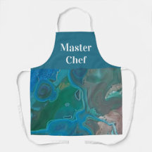 Master Chef Abstract Blauw Groen Gezwakkerd Gemsto