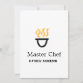Master chef add name black pan yellow fire fume co kaart (Voorkant)