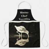 Master Chef Bird Reflection Black White Animal Schort (Voorkant)