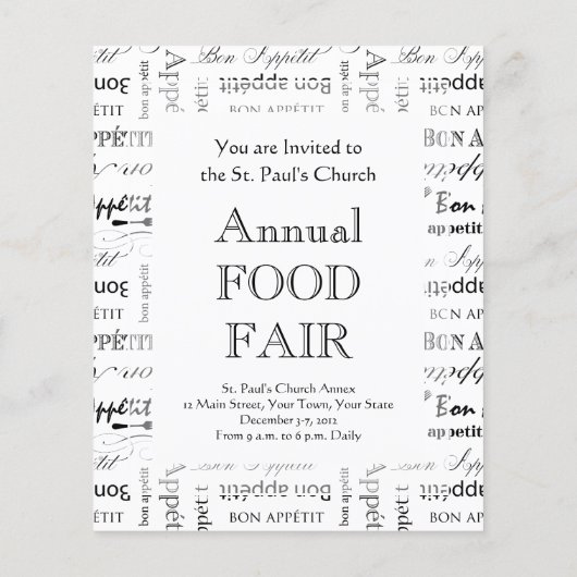 Master Chef Bon Appetit Food Lover Flyer (Achterkant)