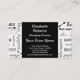 Master Chef Bon Appetit Food Lover Visitekaartje