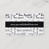 Master Chef Bon Appetit Food Lover Visitekaartje (Achterkant)