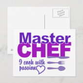 Master Chef-briefkaart Briefkaart (Voorkant / Achterkant)