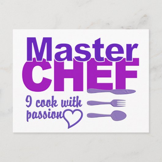 Master Chef-briefkaart Briefkaart (Voorkant)