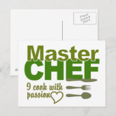 Master Chef-briefkaart Briefkaart (Voorkant / Achterkant)