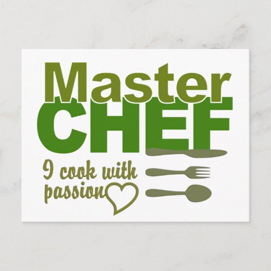 Master Chef-briefkaart Briefkaart (Voorkant)