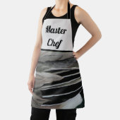 Master Chef Duck Feather Foto zwart grijs Modern Schort (Insitu)