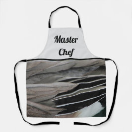 Master Chef Duck Feather Foto zwart grijs Modern Schort