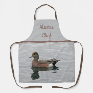 Master Chef Duck Foto Wigeon Calm Water Natuur Schort
