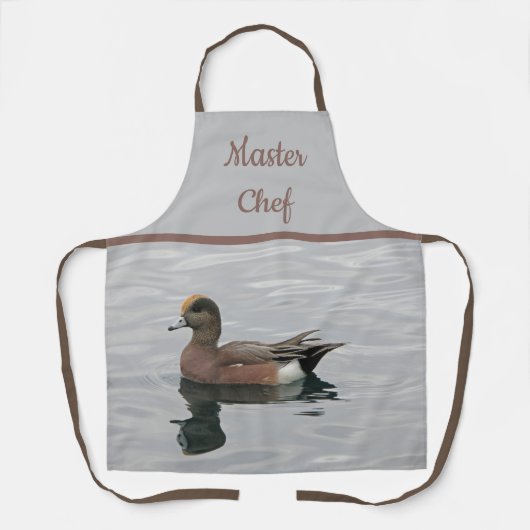Master Chef Duck Foto Wigeon Calm Water Natuur Schort (Voorkant)