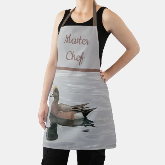 Master Chef Duck Foto Wigeon Calm Water Natuur Schort (Insitu)
