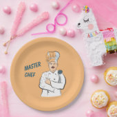 Master Chef, en  Cook Foto Papieren Bordje (Feest)