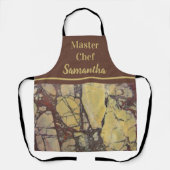 Master Chef Gele Abstracte Achtergrond Edelsteen Schort (Voorkant)