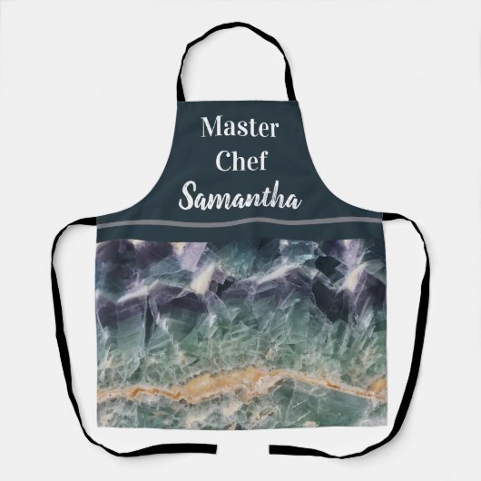 Master Chef Gemstone Foto Striped Beauful Gem Schort (Voorkant)