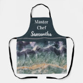 Master Chef Gestreepte Edelsteen Kleurrijke Edelst Schort (Voorkant)