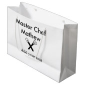 Master chef keuken bakker kook toevoegen tekst naa groot cadeauzakje (Voorkant Gekanteld)
