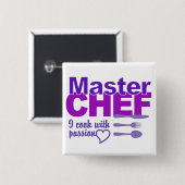 Master Chef-knop Vierkante Button 5,1 Cm (Voorkant /achterkant)