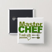 Master Chef-knop Vierkante Button 5,1 Cm (Voorkant /achterkant)