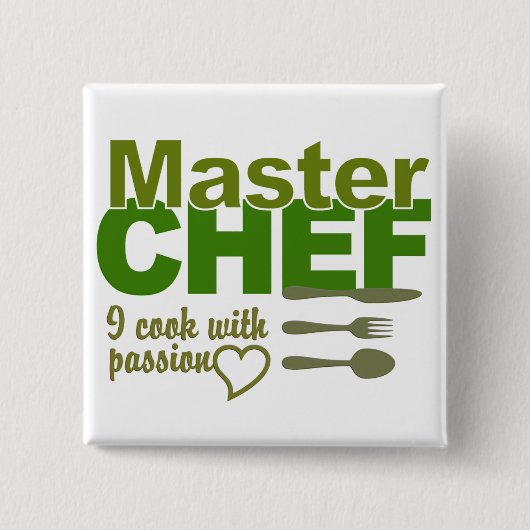 Master Chef-knop Vierkante Button 5,1 Cm (Voorkant)