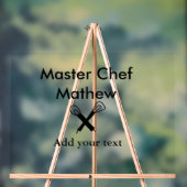 Master chef-kok keuken bakkerij kok voeg tekst naa acryl bord (Neutraal)