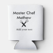 Master chef-kok keuken bakkerij kok voeg tekst naa blikjeskoeler (Achterkant)