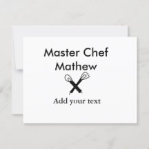 Master chef-kok keuken bakkerij kok voeg tekst naa
