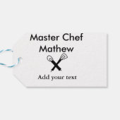 Master chef-kok keuken bakkerij kok voeg tekst naa cadeaulabel (Achterkant Horizontaal)