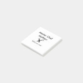 Master chef-kok keuken bakkerij kok voeg tekst naa post-it® notes (Schuin)