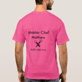 Master chef-kok keuken bakkerij kok voeg tekst naa t-shirt (Achterkant)