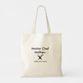 Master chef-kok keuken bakkerij kok voeg tekst naa tote bag (Achterkant)