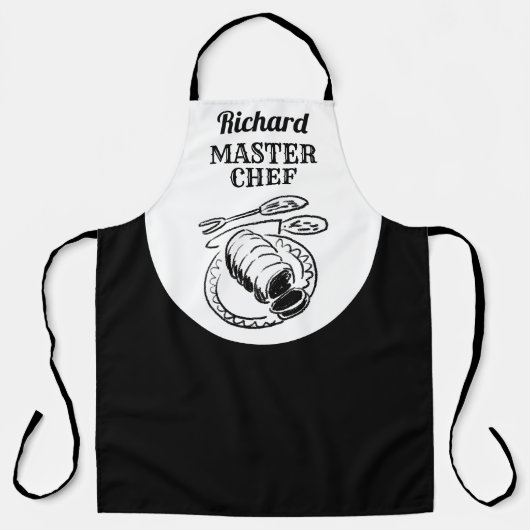 Master Chef, met naam - Gift Schort (Voorkant)