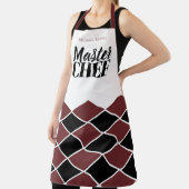 Master Chef naam gepersonaliseerde zwarte granaat  Schort (Insitu)