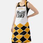 Master Chef naam gepersonaliseerde zwarte sinaasap Schort (Insitu)