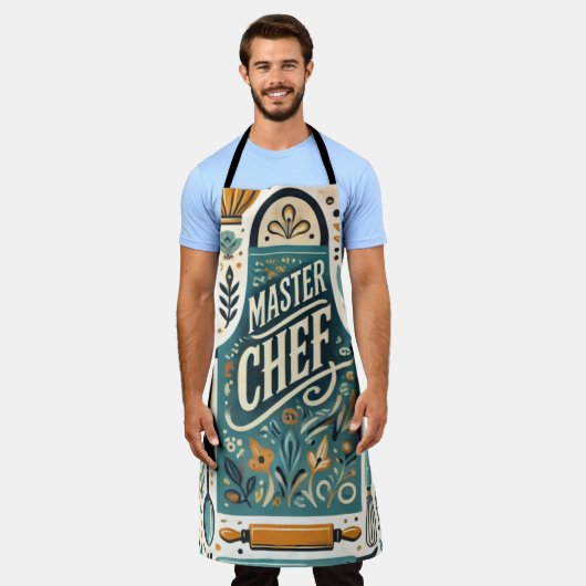 Master Chef Schort Ontwerp: Levendige Keuken Kunst (Gedragen)
