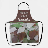 Master Chef Sea Glas Achtergrond in Neutrale Kleur Schort (Voorkant)