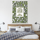 Master Chef Typografie Design Canvas Afdruk (Insitu (Slaapkamer))