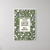  Master Chef Typografie Design Canvas Afdruk (Voorkant)