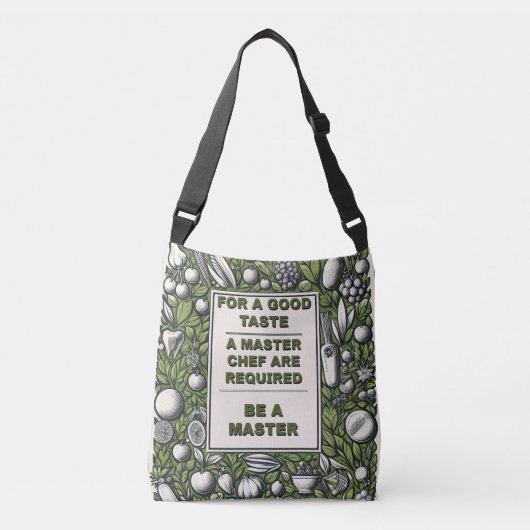 Master Chef Typografie Design Crossbody Tas (Voorkant)