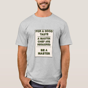 Master Chef Typografie Design T-shirt