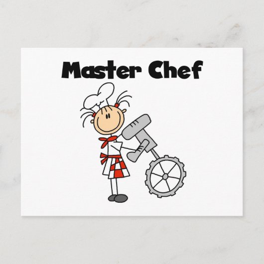 Master Chef - Vrouw Briefkaart (Voorkant)