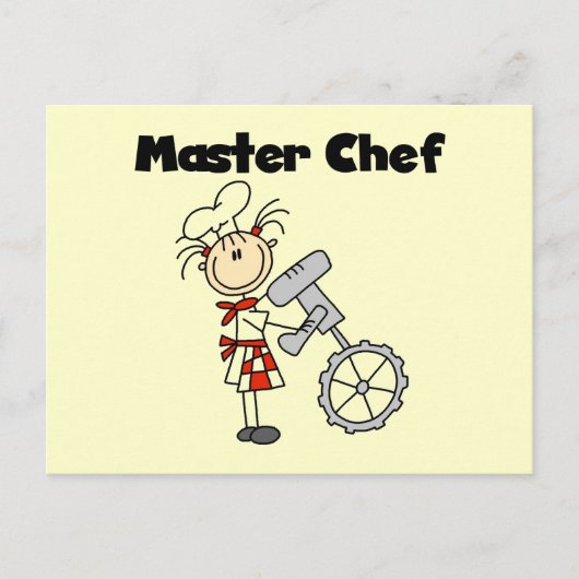 Master Chef - Vrouw Briefkaart (Voorkant)