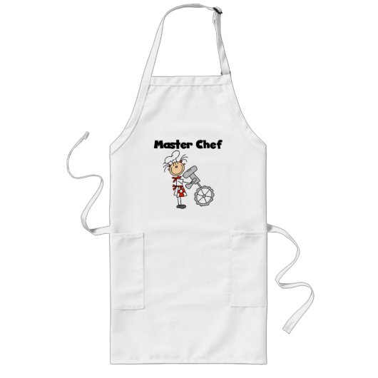 Master Chef - Vrouw Lang Schort (Voorkant)