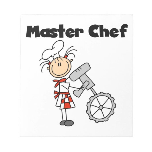 Master Chef - Vrouw Notitieblok (Voorkant)