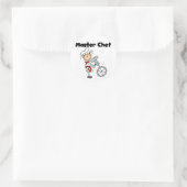 Master Chef - Vrouw Ronde Sticker (Tas)