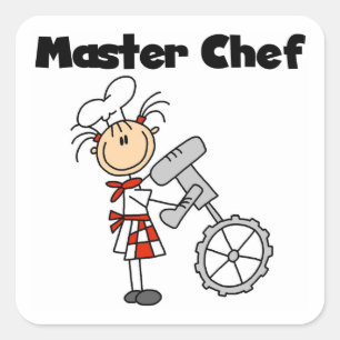 Master Chef - Vrouw Vierkante Sticker